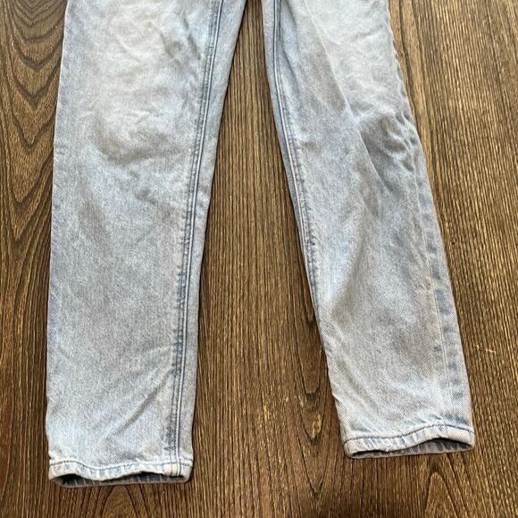 American Eagle Straight Jeans High Rise Strigid Denim Light Wash Size 000 Short - Picture 2 of 11